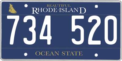 RI license plate 734520