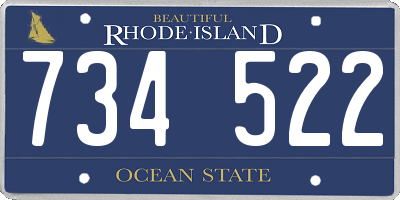 RI license plate 734522
