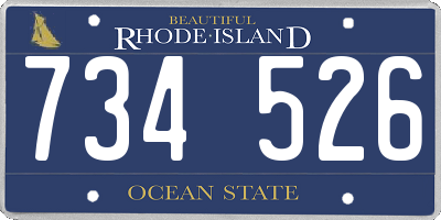 RI license plate 734526