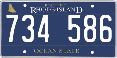 RI license plate 734586