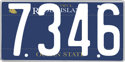 RI license plate 7346