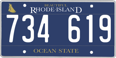 RI license plate 734619