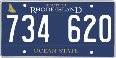 RI license plate 734620
