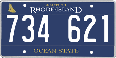 RI license plate 734621
