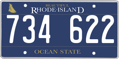 RI license plate 734622