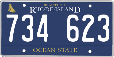 RI license plate 734623