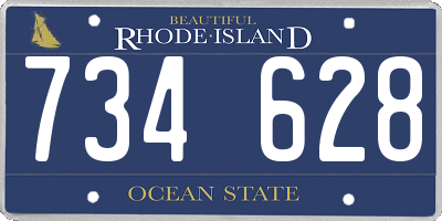 RI license plate 734628