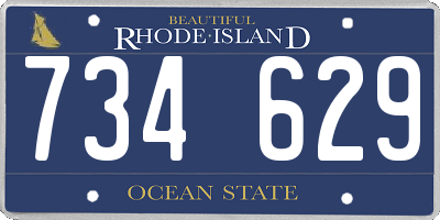 RI license plate 734629