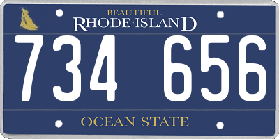 RI license plate 734656