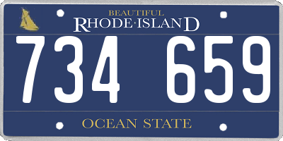 RI license plate 734659