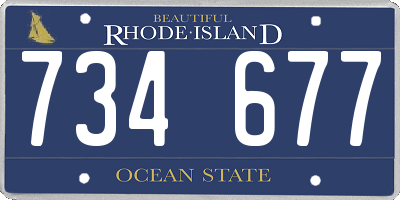 RI license plate 734677