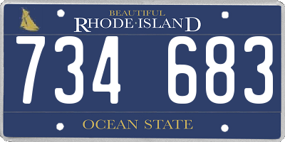 RI license plate 734683