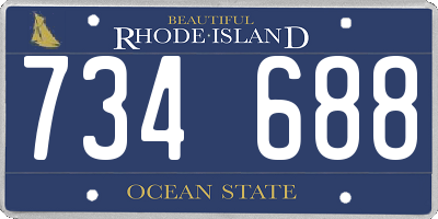 RI license plate 734688