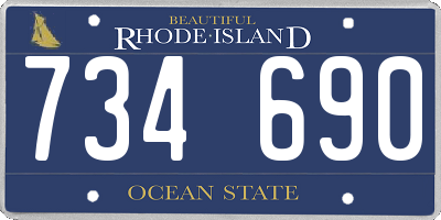 RI license plate 734690