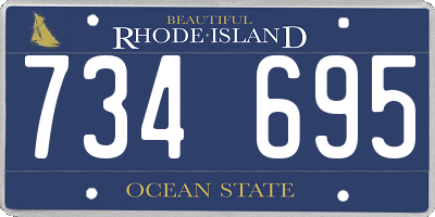 RI license plate 734695