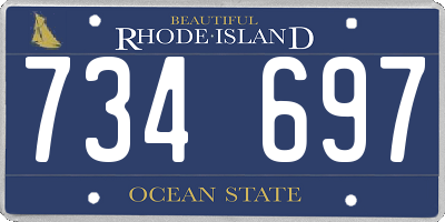 RI license plate 734697