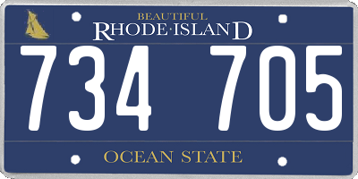 RI license plate 734705