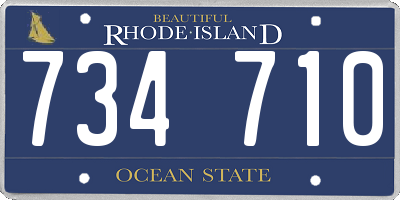 RI license plate 734710