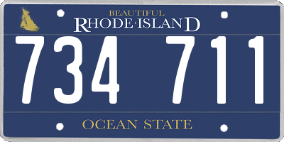 RI license plate 734711
