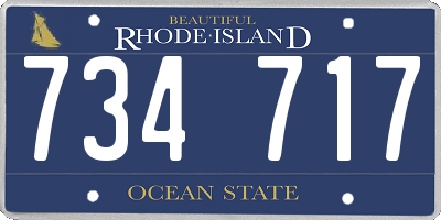 RI license plate 734717