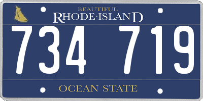 RI license plate 734719