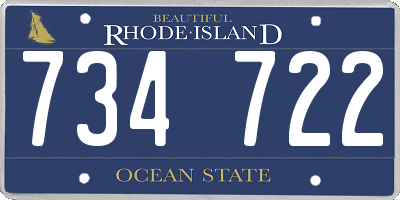 RI license plate 734722