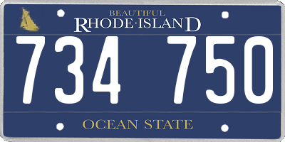 RI license plate 734750