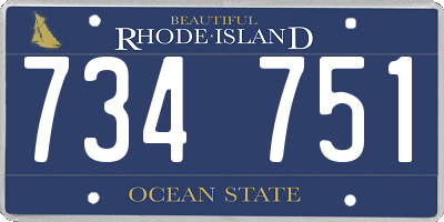 RI license plate 734751