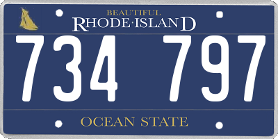 RI license plate 734797
