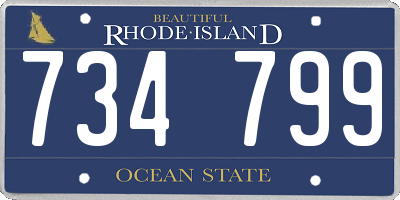 RI license plate 734799