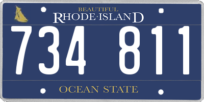 RI license plate 734811