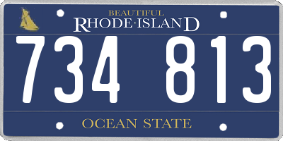 RI license plate 734813