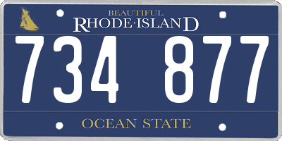 RI license plate 734877
