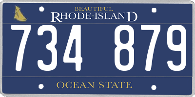 RI license plate 734879