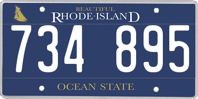RI license plate 734895