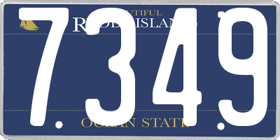 RI license plate 7349