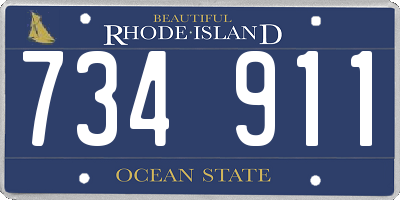 RI license plate 734911