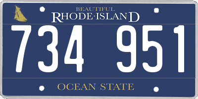 RI license plate 734951