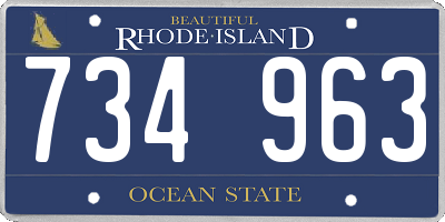 RI license plate 734963