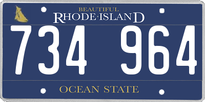 RI license plate 734964