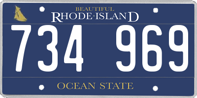 RI license plate 734969