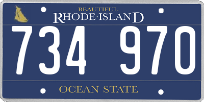 RI license plate 734970