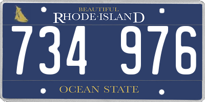 RI license plate 734976