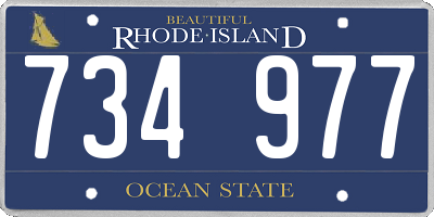 RI license plate 734977