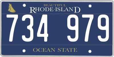 RI license plate 734979