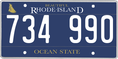 RI license plate 734990