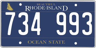 RI license plate 734993