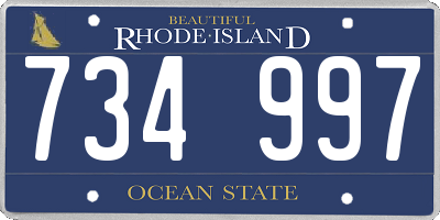 RI license plate 734997