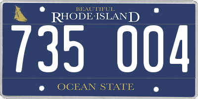RI license plate 735004