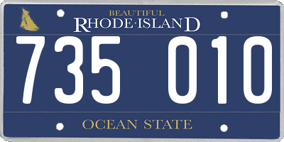 RI license plate 735010